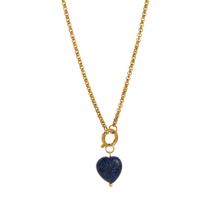 Fashion Heart Hexagon Color Pendant