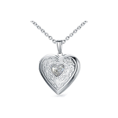 12th Birthday Zircon Stainless Steel Necklace