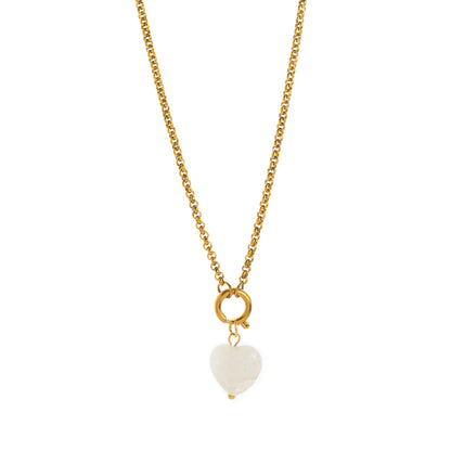 Fashion Heart Hexagon Color Pendant