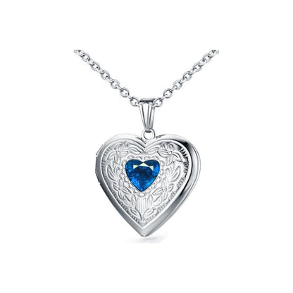 12th Birthday Zircon Stainless Steel Necklace