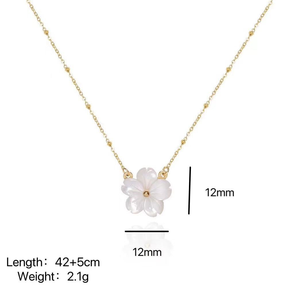 Peach Blossom Beautiful Flower Necklace