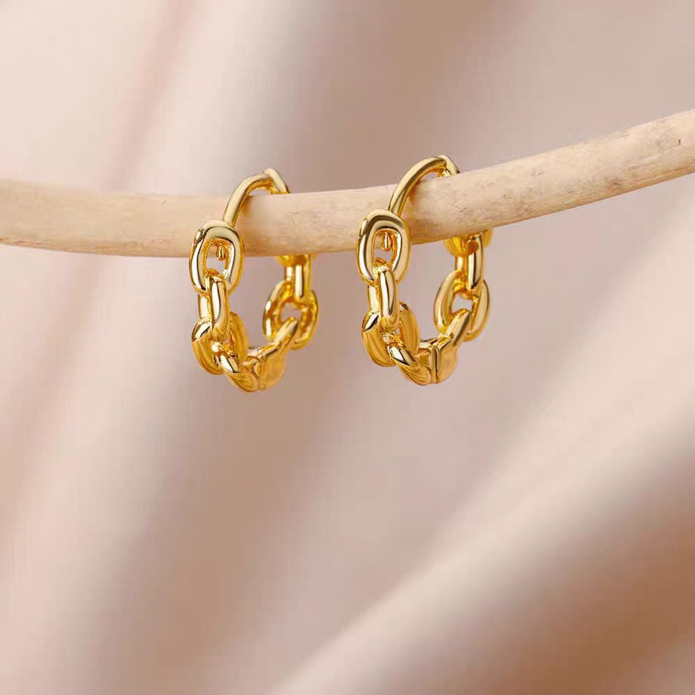 French Exquisite Elegant Square Pleated Ear Ring Geometric Sweet Cool Style Earrings