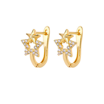 French Exquisite Elegant Square Pleated Ear Ring Geometric Sweet Cool Style Earrings