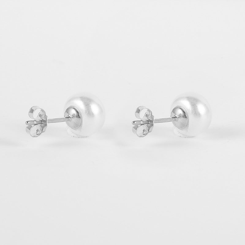 S925 Sterling Silver Baroque Pearl Stud Earrings Fashion Trendy Unique