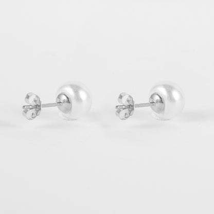 S925 Sterling Silver Baroque Pearl Stud Earrings Fashion Trendy Unique