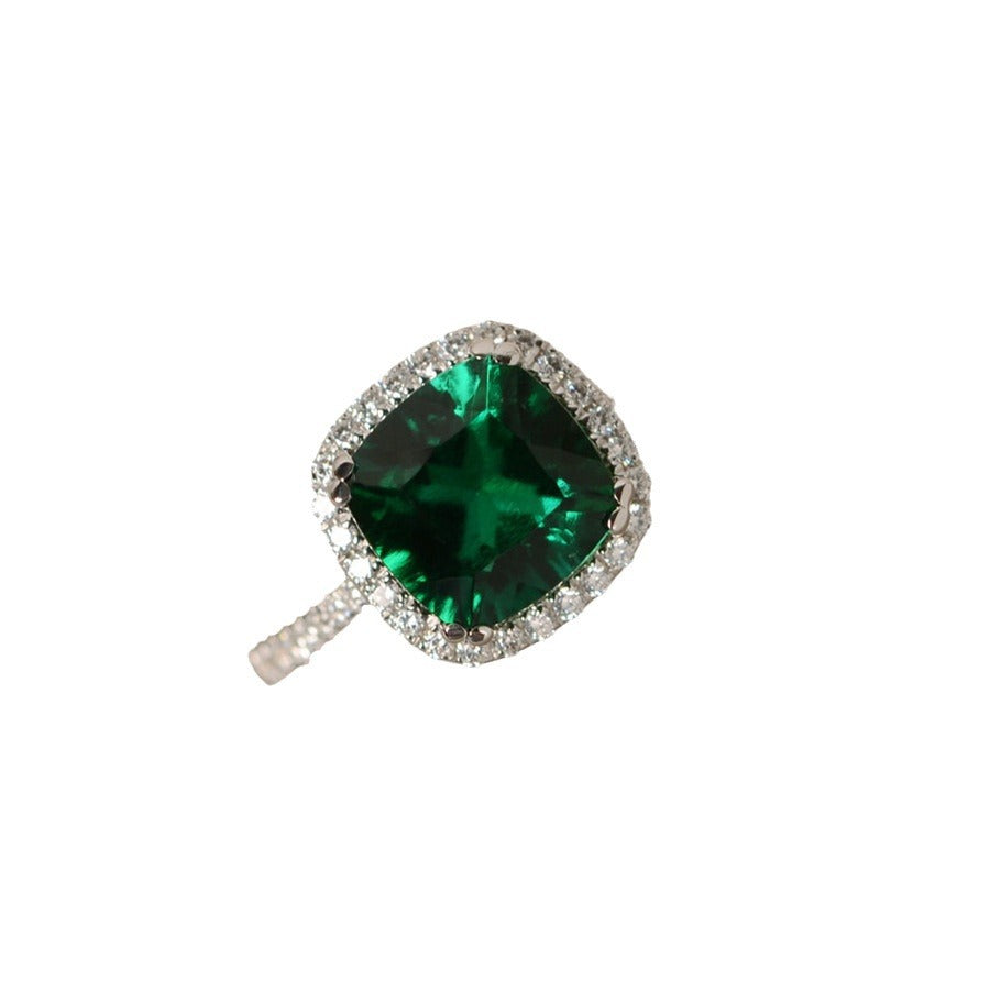 Women's Ring Emerald Marriage Engagement Ring