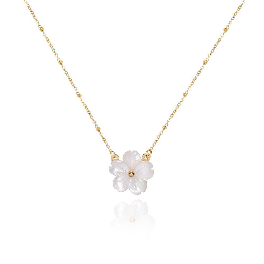 Peach Blossom Beautiful Flower Necklace