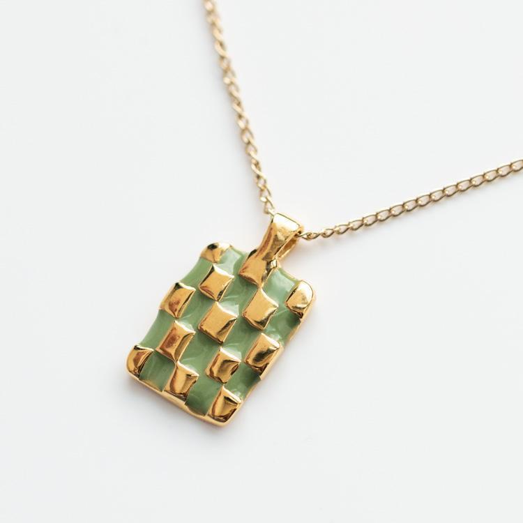 Square Pendant Cold Wind Dripping Sweater Chain