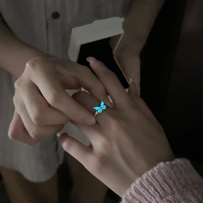 New Blue Color Luminous Smart Ring