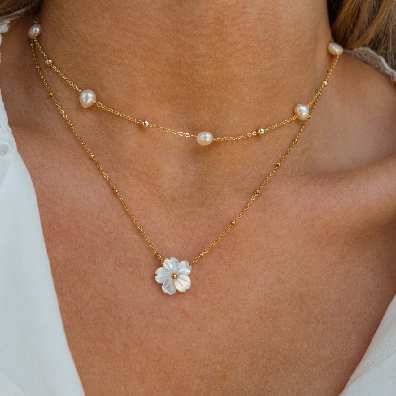 Peach Blossom Beautiful Flower Necklace