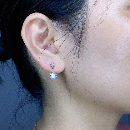 Simple Geometric Zircon Earrings For Women